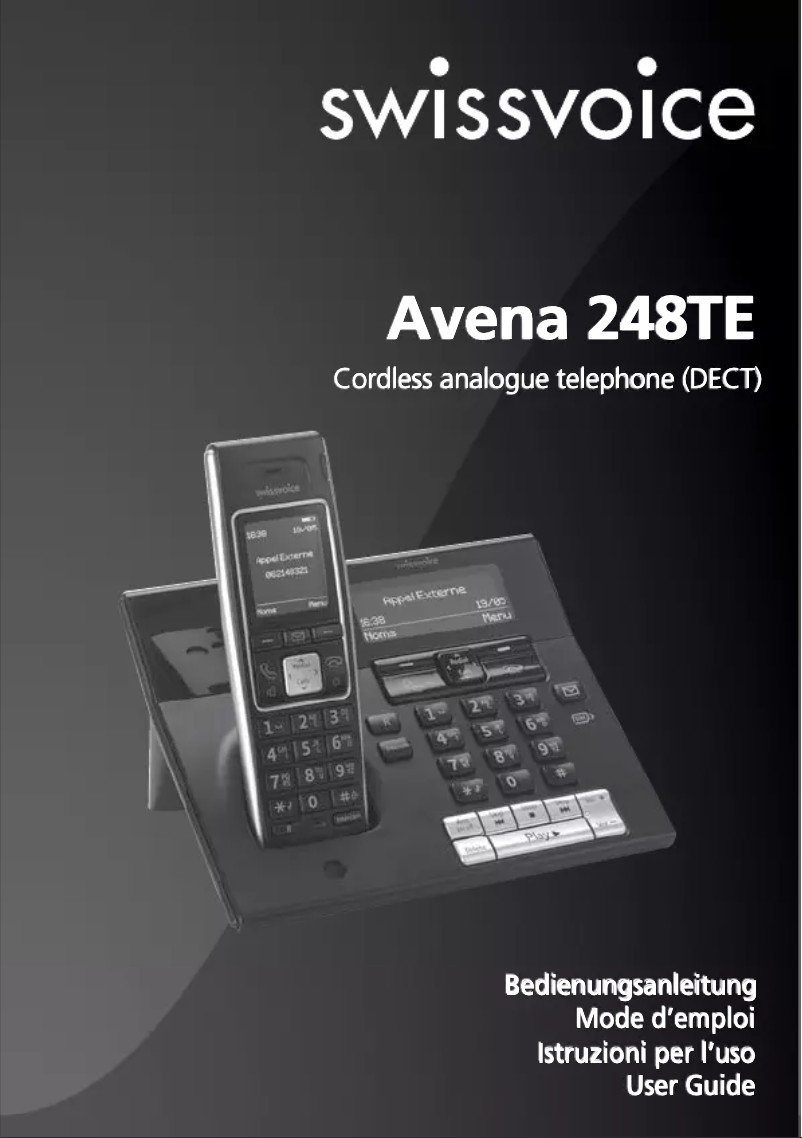 Page n°1 - Manuel utilisateur Swissvoice Avena 248TE