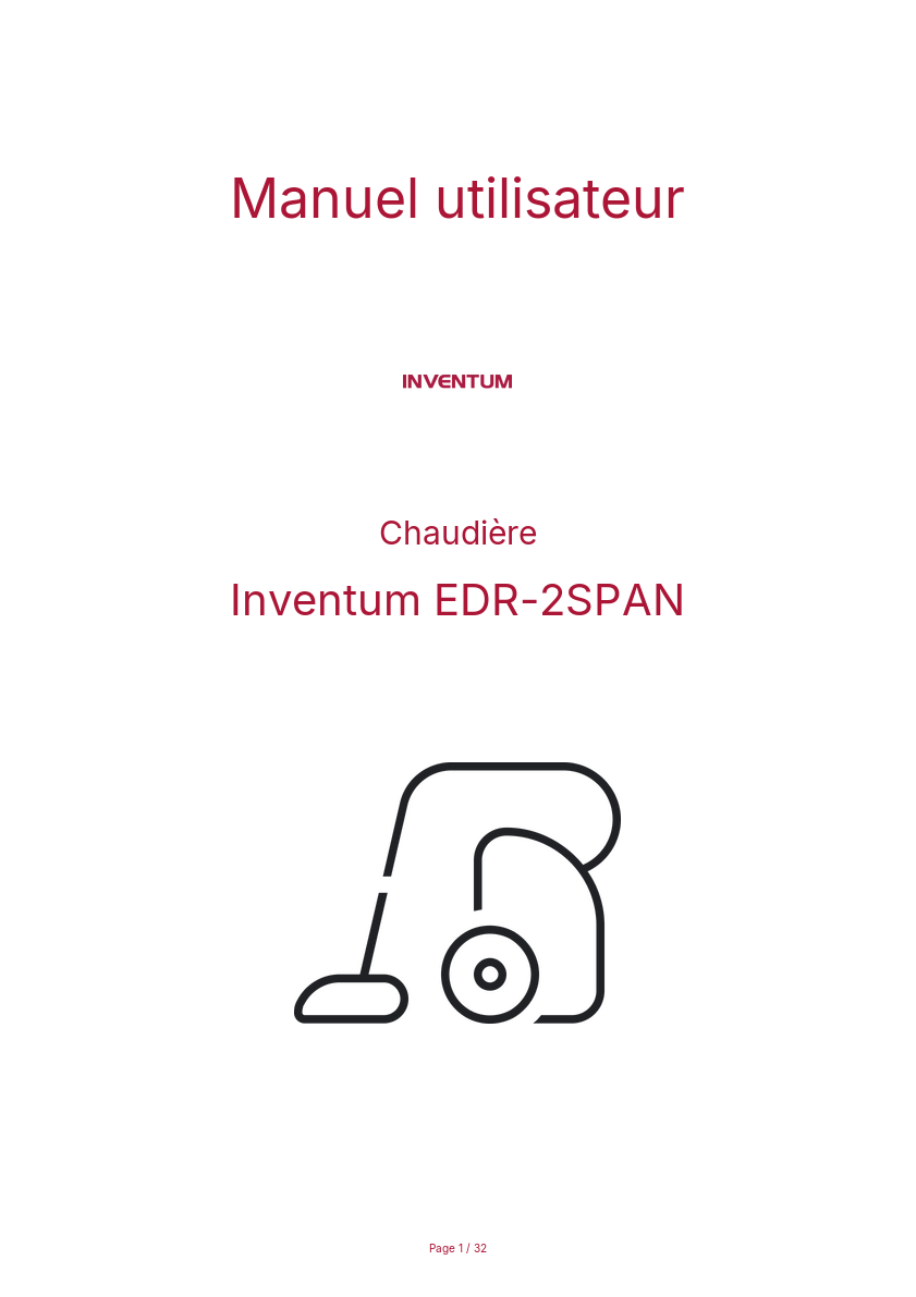 Page n°1 - Manuel utilisateur Inventum EDR-2SPAN