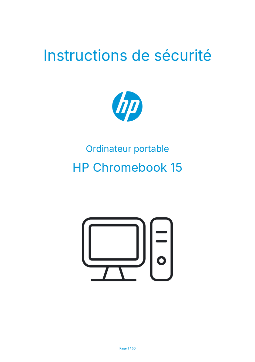 Image de la première page du manuel de l'appareil Chromebook 15