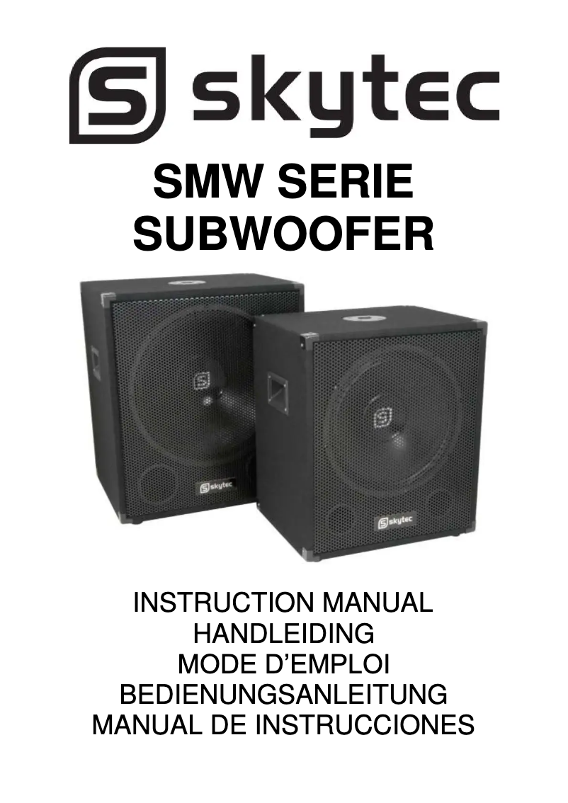 Page 1 de la notice Manuel utilisateur Skytec SMW18