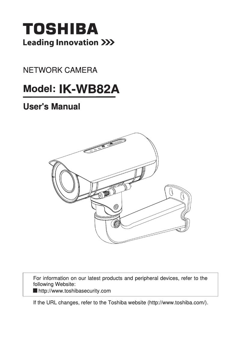 Página 1 del manual Manual de usuario Toshiba IK-WB82A