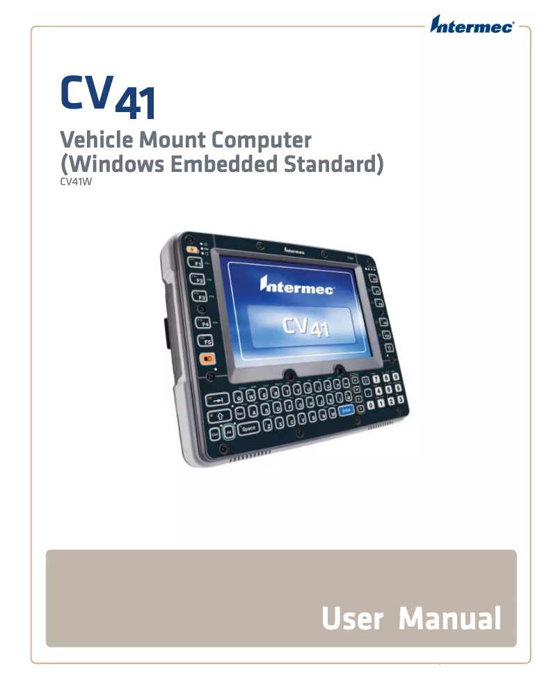 Page 1 de la notice Manuel utilisateur Intermec CV41A
