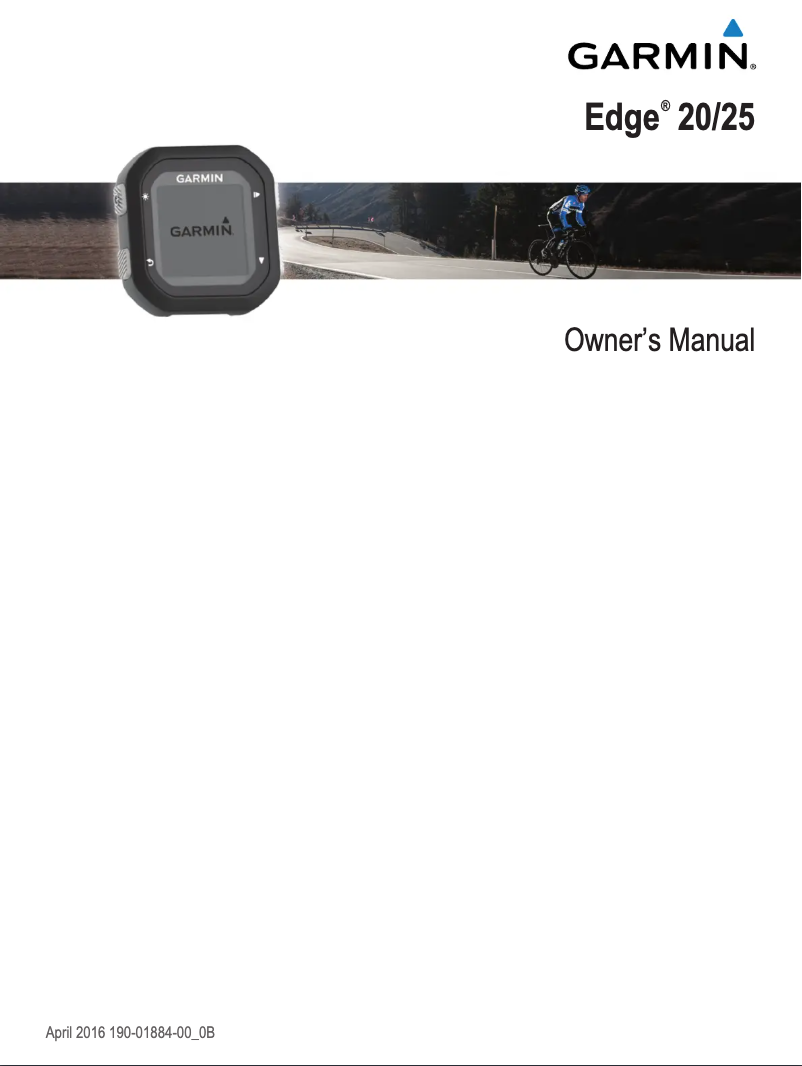 Página 1 del manual Manual de usuario Garmin Edge 25