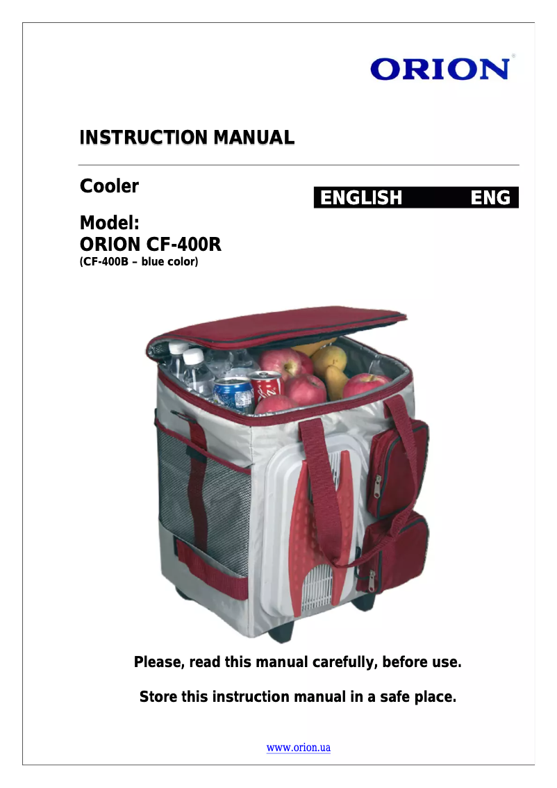 Página 1 del manual Manual de usuario Orion CF-400R