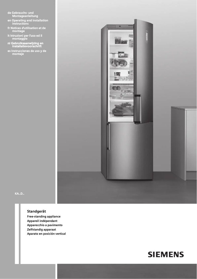 Page 1 de la notice Mode d'emploi Siemens KA62DV78