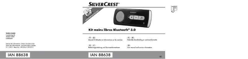 Page 1 de la notice Manuel utilisateur SilverCrest SFA 30 A1