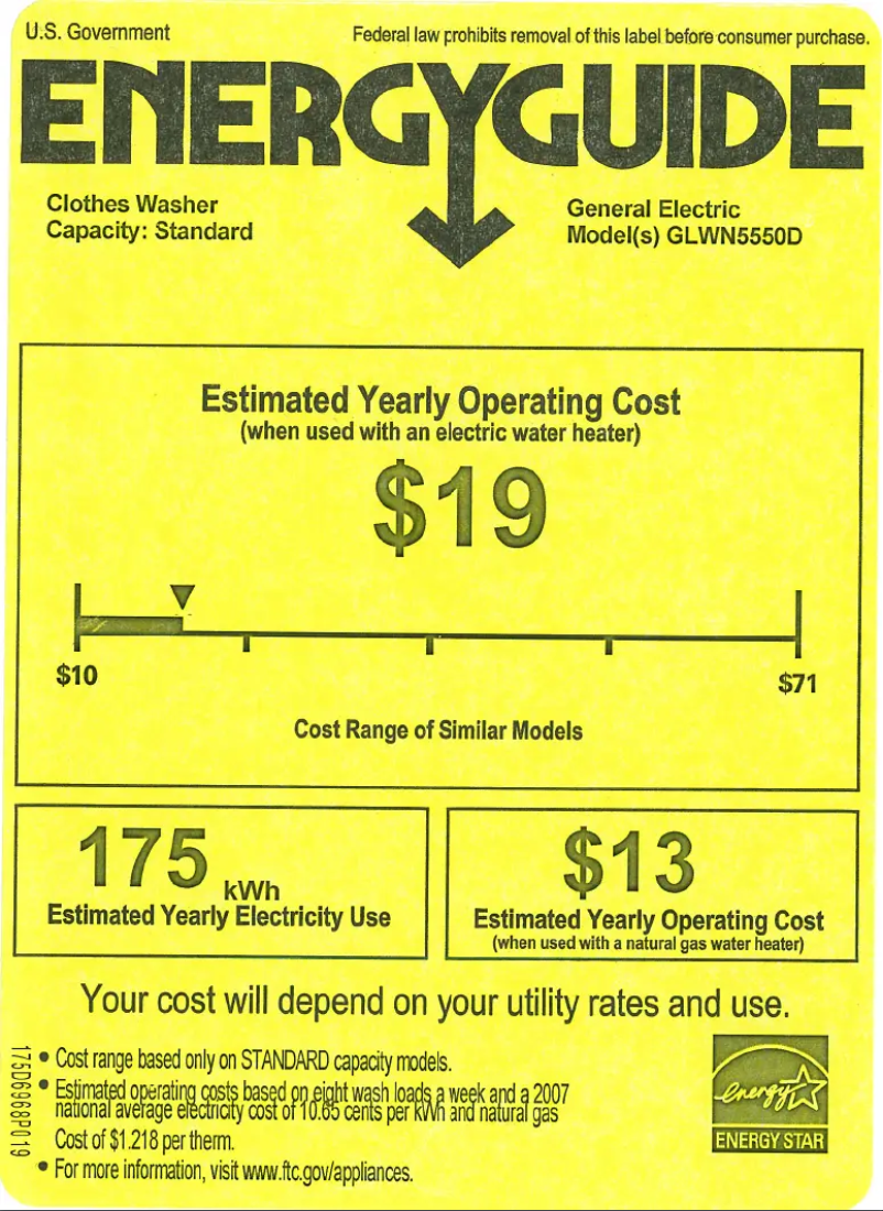 Image de la première page du manuel de l'appareil GLWN5550DWW