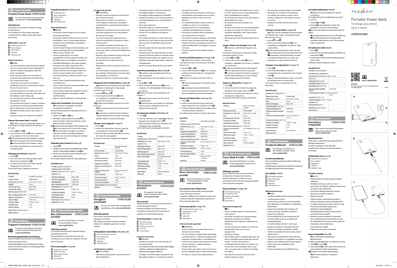 Page 1 de la notice Manuel utilisateur Nedis UPBK5002BK