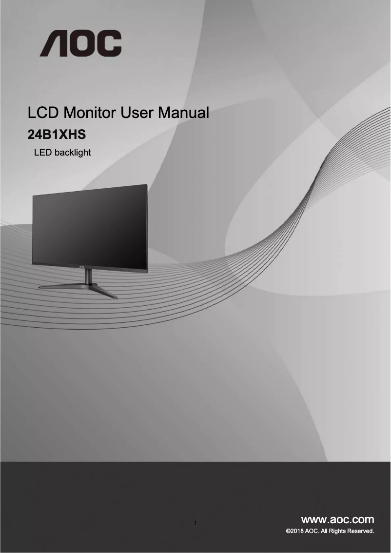 Page n°1 - Manuel utilisateur AOC 24B1XHS