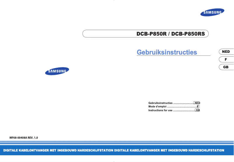 Imagen de la primera página del manual del dispositivo DCB-P850R