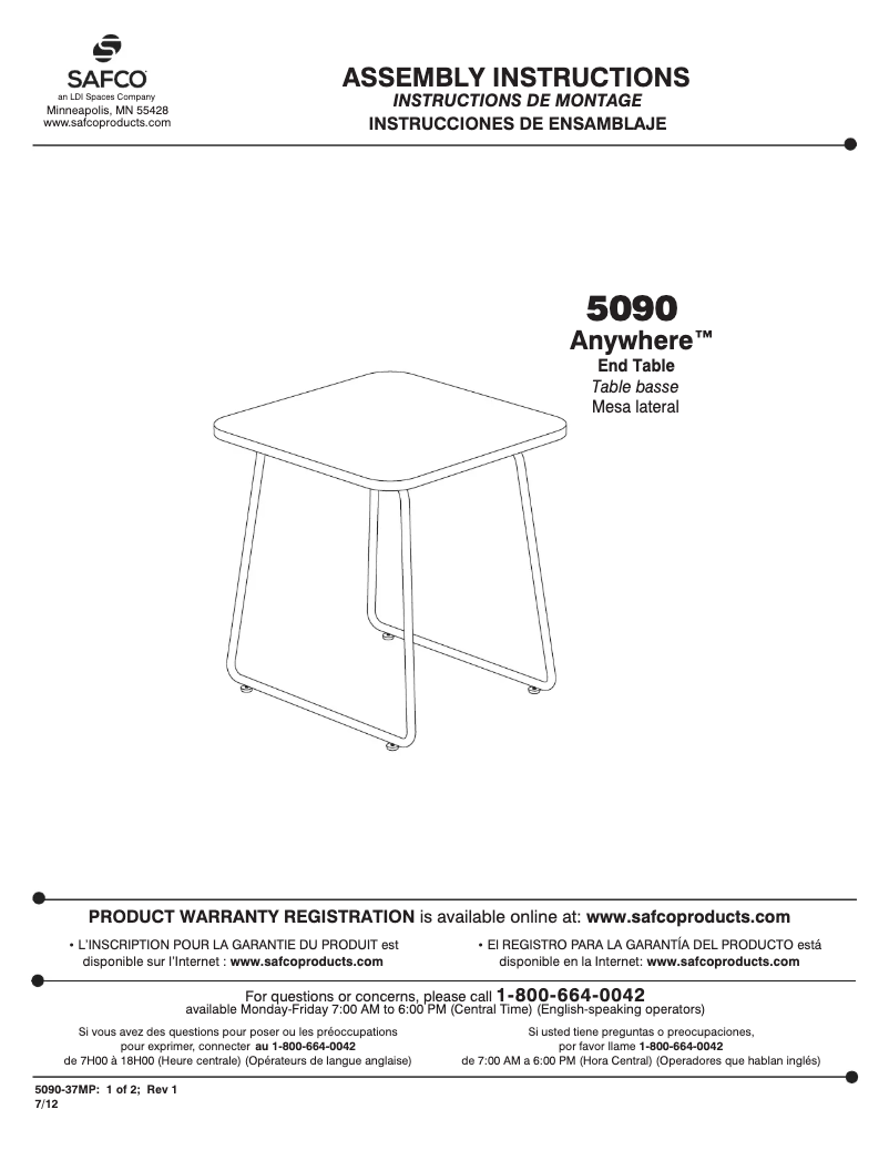 Image de la première page du manuel de l'appareil 5090