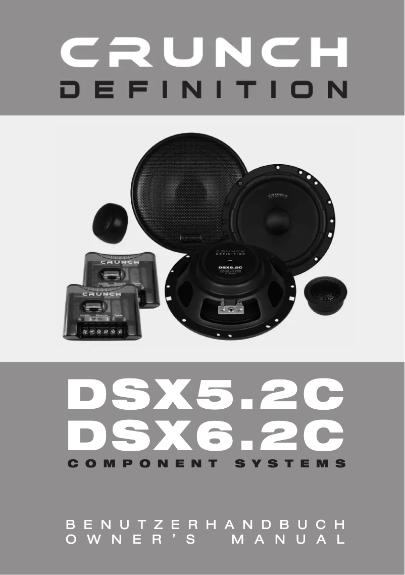 Page n°1 - Manuel utilisateur Crunch DSX6.2C