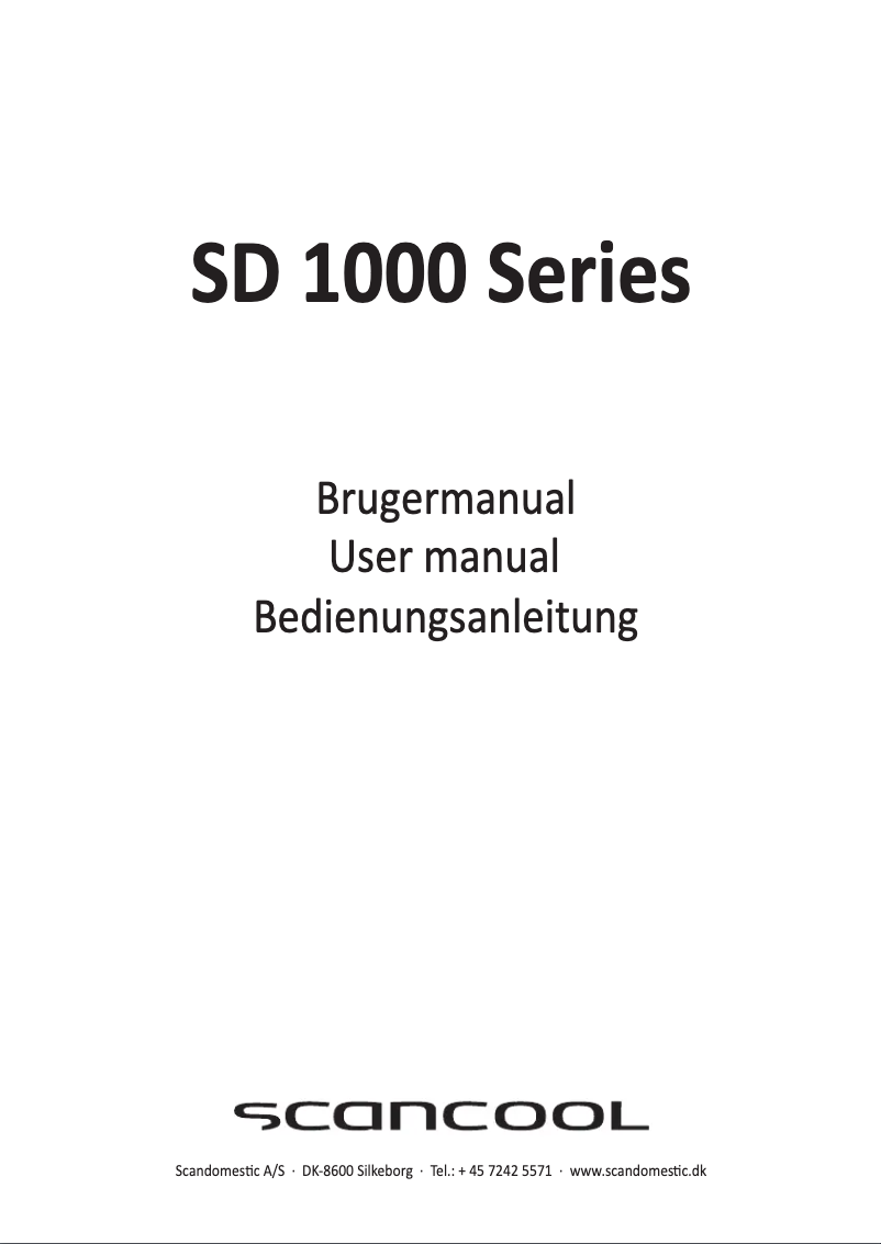 Page n°1 - Manuel utilisateur Scancool SD 1002 HE