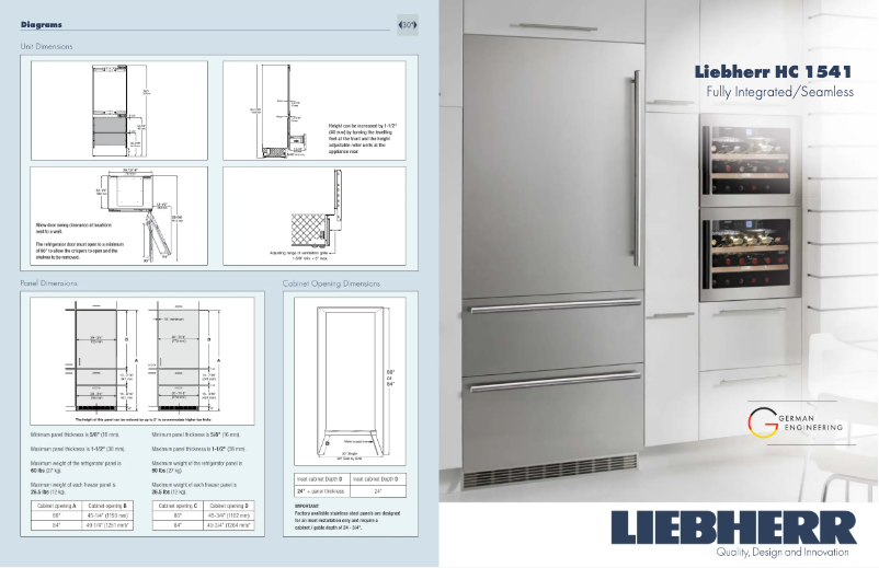 Page n°1 - Fiche technique Liebherr HC 1541