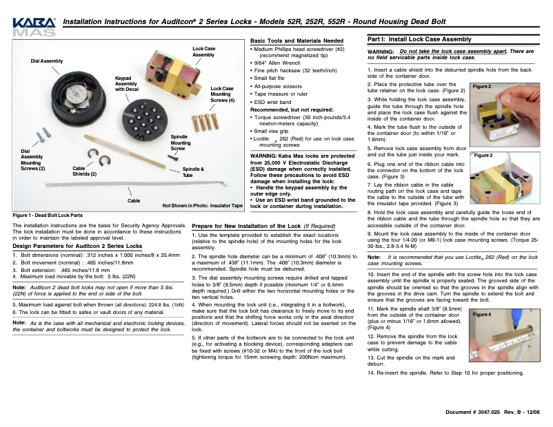 Page 1 de la notice Manuel utilisateur Dormakaba Auditcon 52R