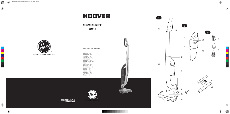 Page n°1 - Manuel utilisateur Hoover Freejet FJ 120