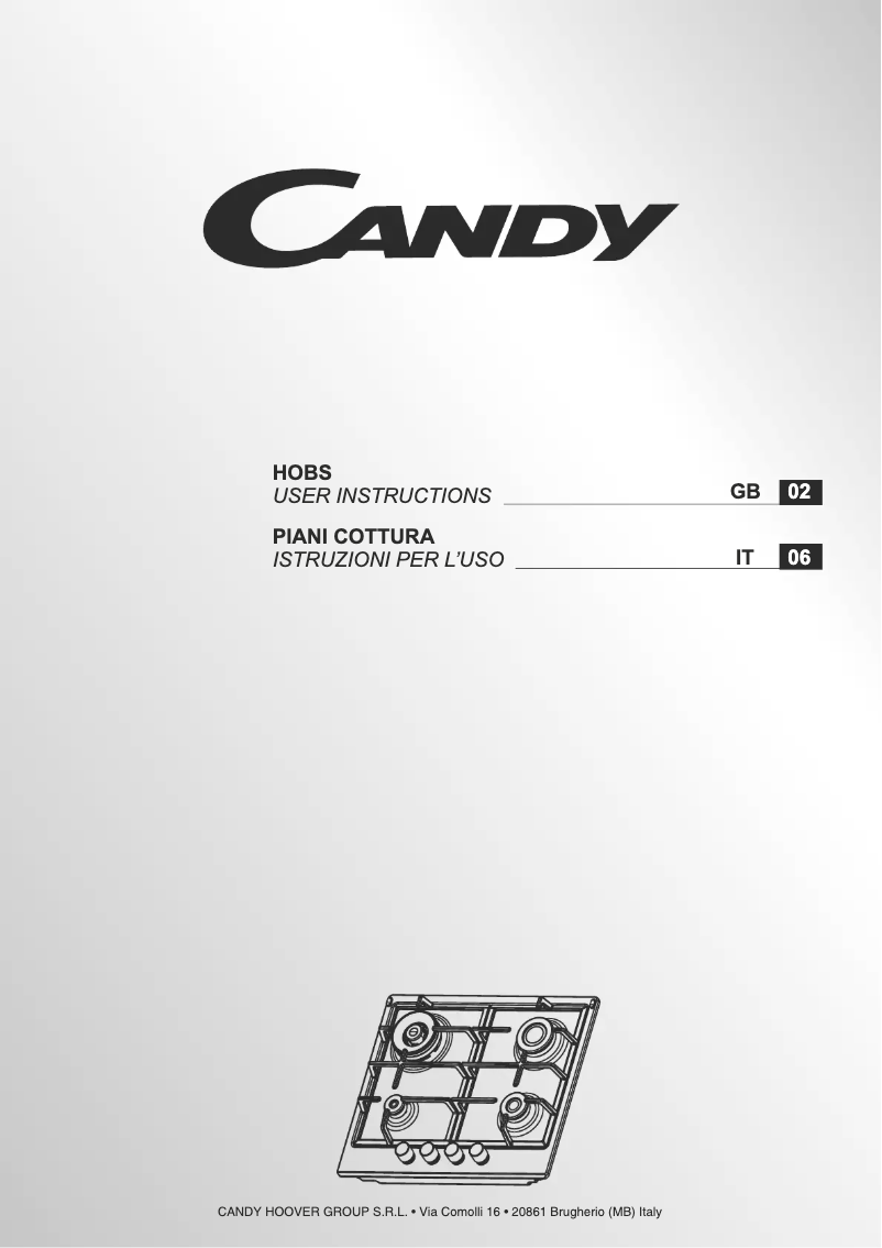 Page n°1 - Manuel utilisateur Candy CHG7WLWEX