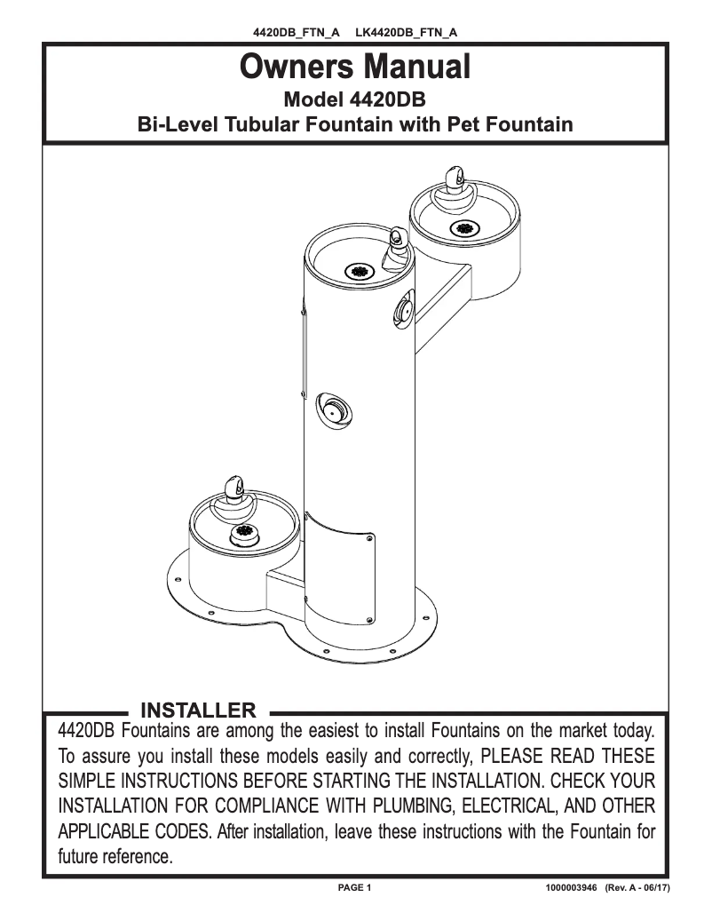 Page 1 de la notice Guide d'installation Elkay LKWOBG1118SS