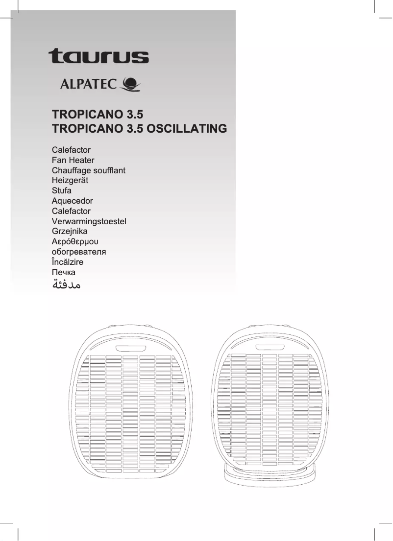 Page 1 de la notice Manuel utilisateur Taurus Alpatec Tropicano 3.5 Oscillating