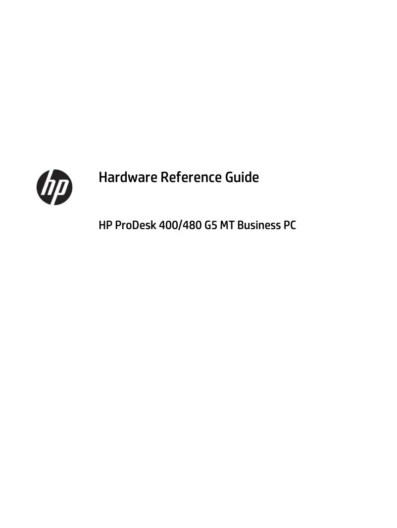 Page 1 de la notice Manuel utilisateur HP ProDesk 400 G5 SFF