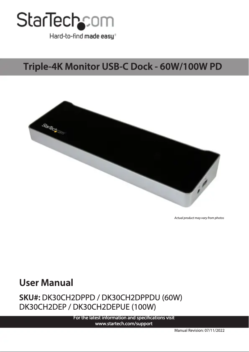 Image de la première page du manuel de l'appareil DK30CH2DEPUE