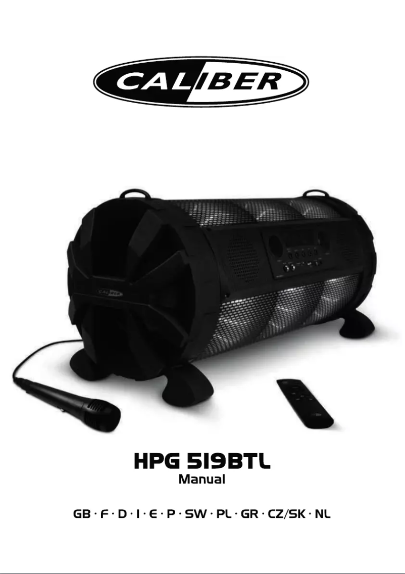 Page 1 de la notice Manuel utilisateur Caliber HPG519BTL