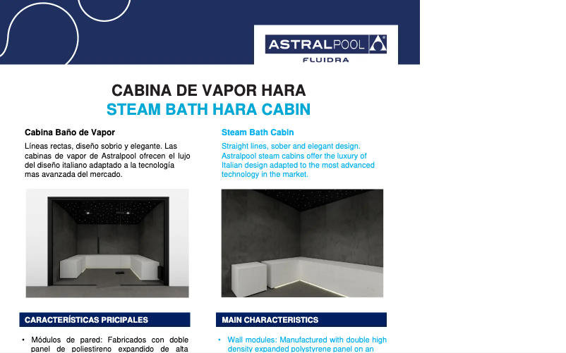 Page n°1 - Fiche technique AstralPool Hara