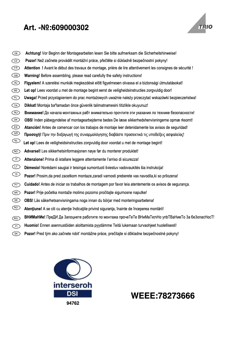 Image de la première page du manuel de l'appareil Disc 609000306