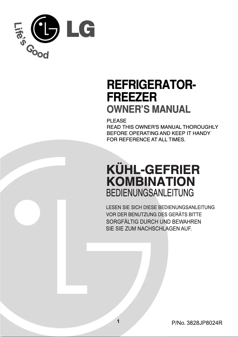 Page 1 de la notice Manuel utilisateur LG GN-U192S