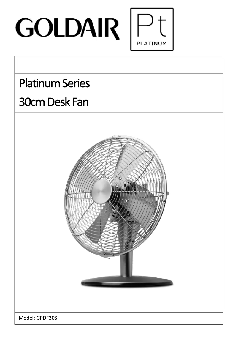 Image de la première page du manuel de l'appareil GPDF30S