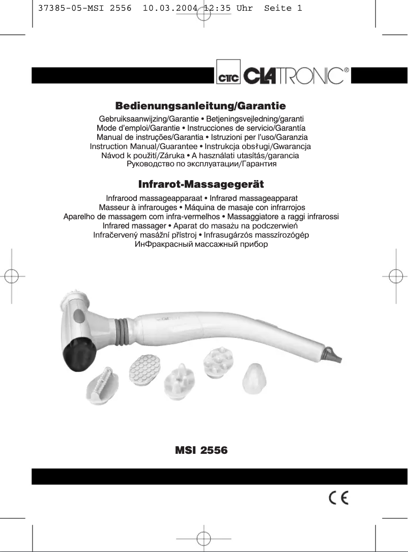 Page 1 de la notice Manuel utilisateur Clatronic MSI 2556