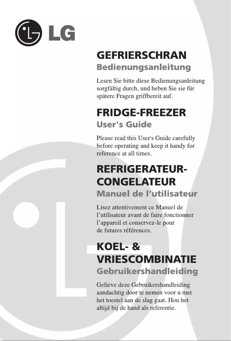 Page 1 de la notice Manuel utilisateur LG GC-204SQK