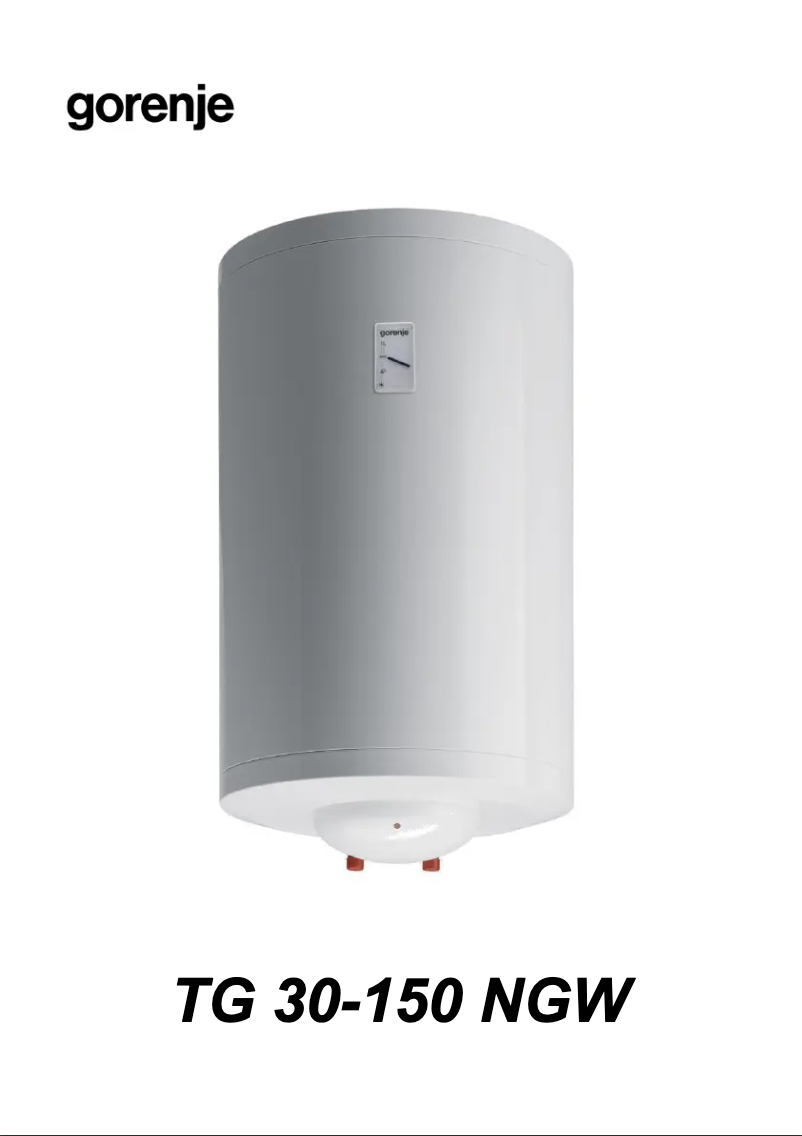 Page n°1 - Manuel utilisateur Gorenje TG 151