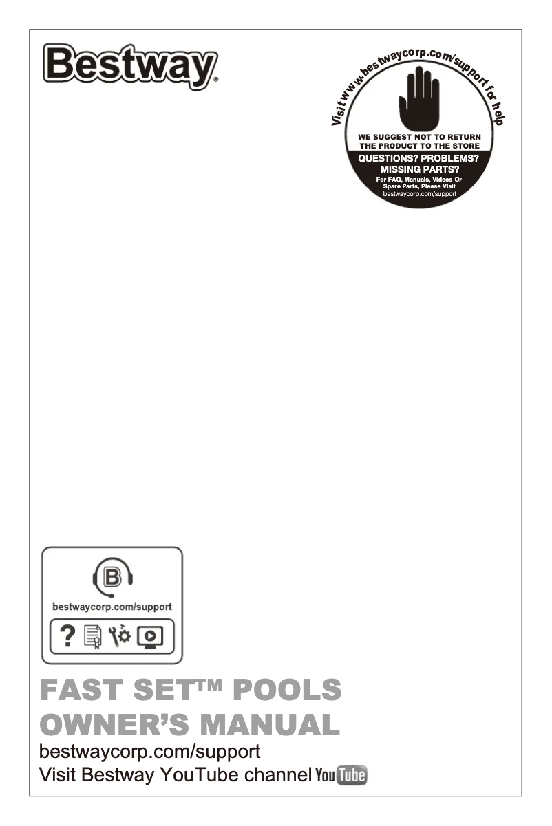 Page 1 de la notice Manuel utilisateur Bestway Fast Set 57269