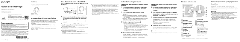 Page 1 de la notice Manuel utilisateur Sony Walkman NWZ-WH303