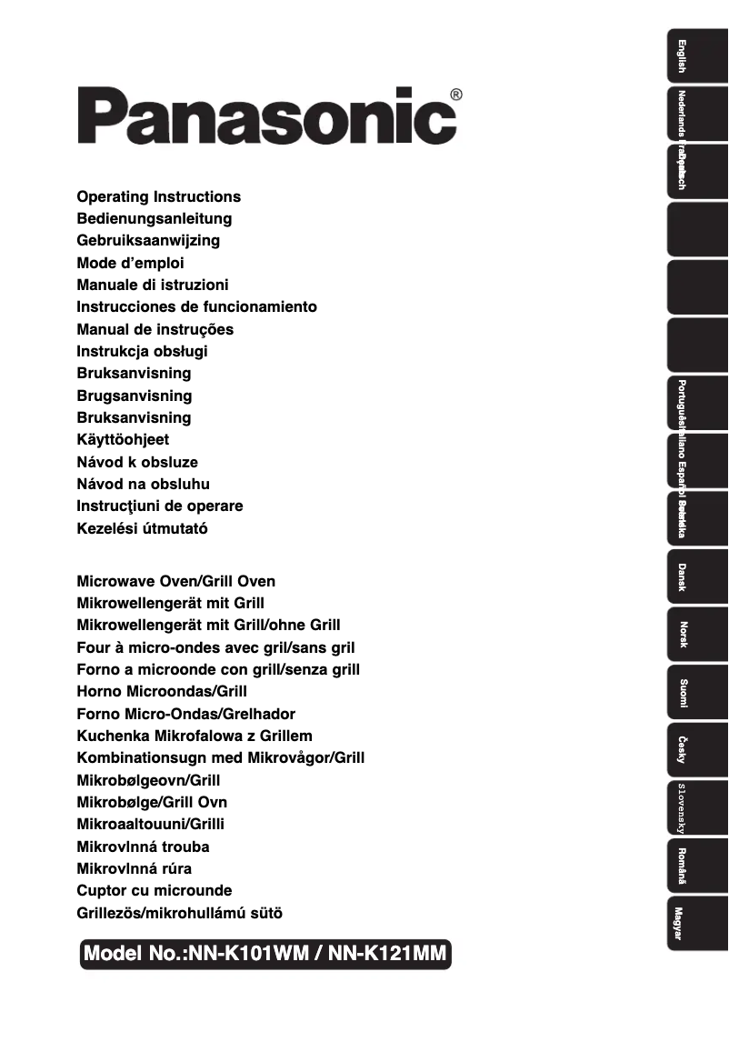 Page 1 de la notice Manuel utilisateur Panasonic NN-K121M