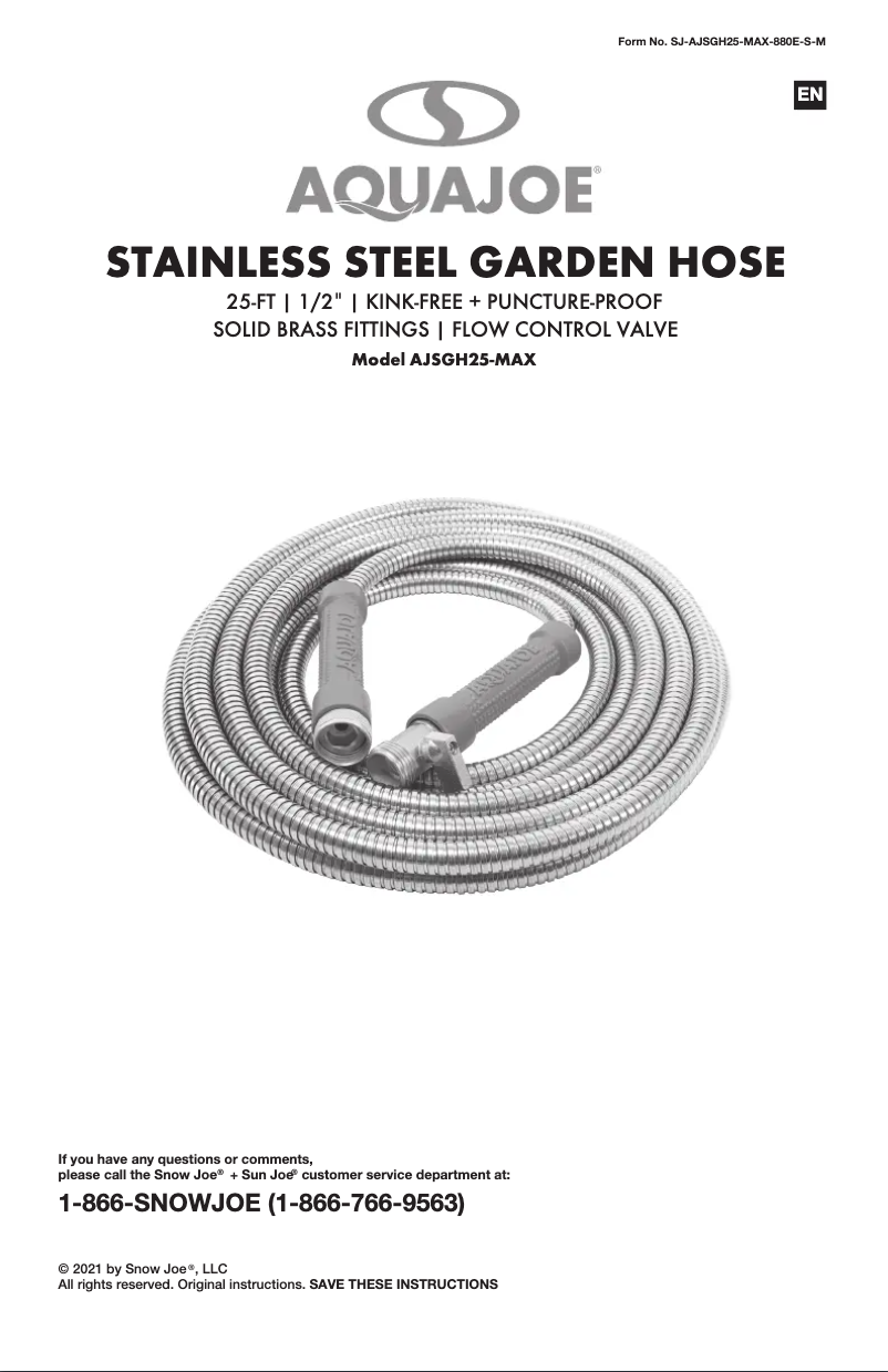 Página 1 del manual Manual de usuario Aqua Joe AJSGH25-MAX