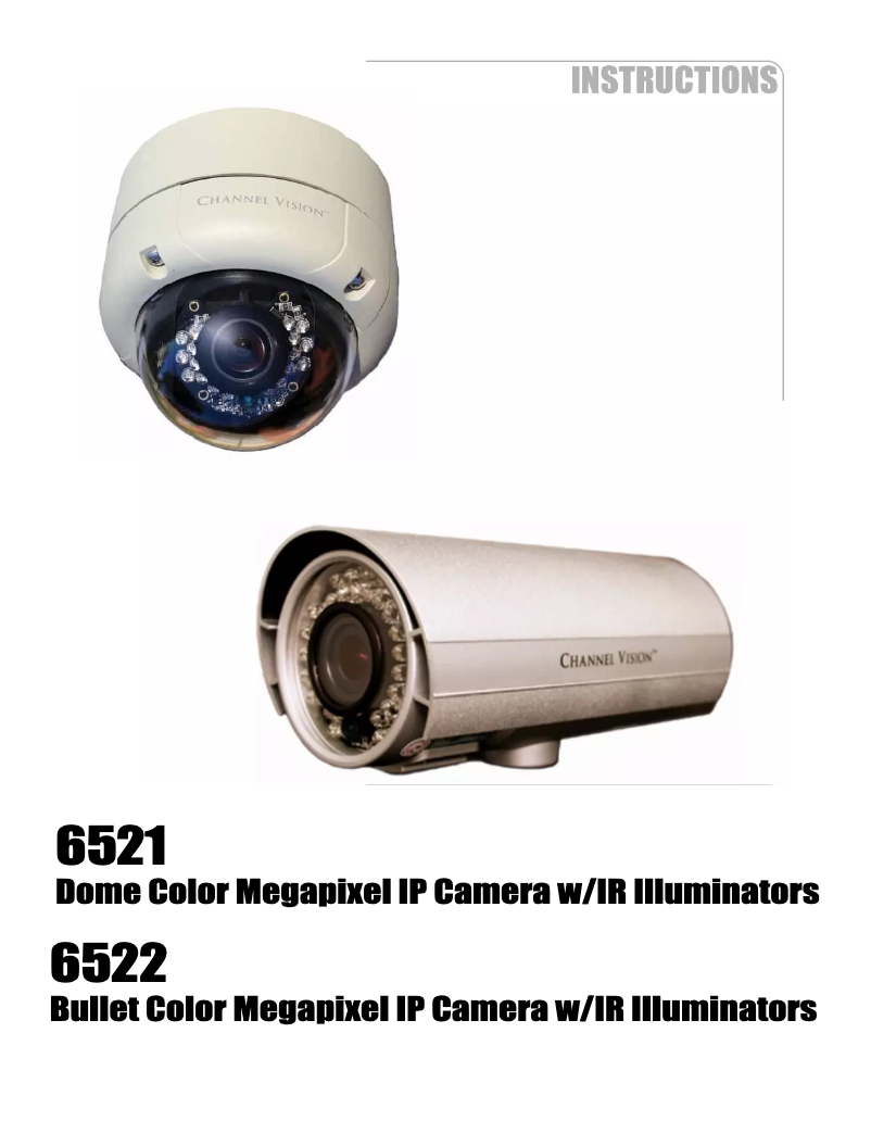 Page n°1 - Manuel utilisateur Channel Vision 6522