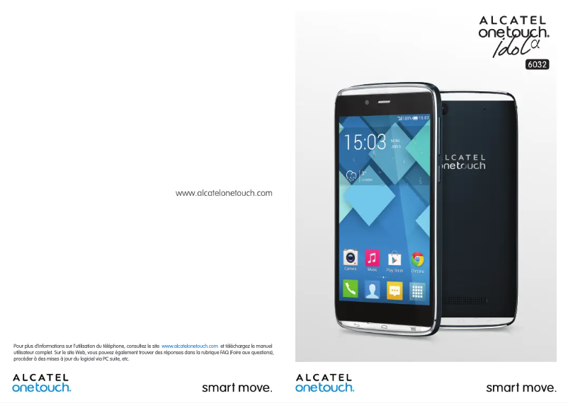 Page 1 de la notice Manuel utilisateur Alcatel IDOL Alpha 6032X