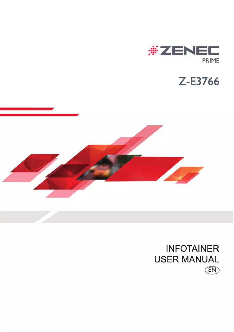 Page 1 de la notice Manuel utilisateur Zenec Z-E3766