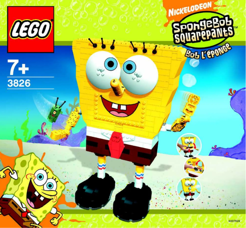 Page 1 de la notice Consignes visuelles Lego Spongebob 3826