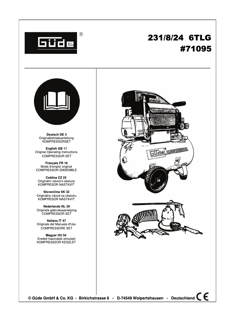 Page n°1 - Manuel utilisateur Güde 231/8/24  6TLG