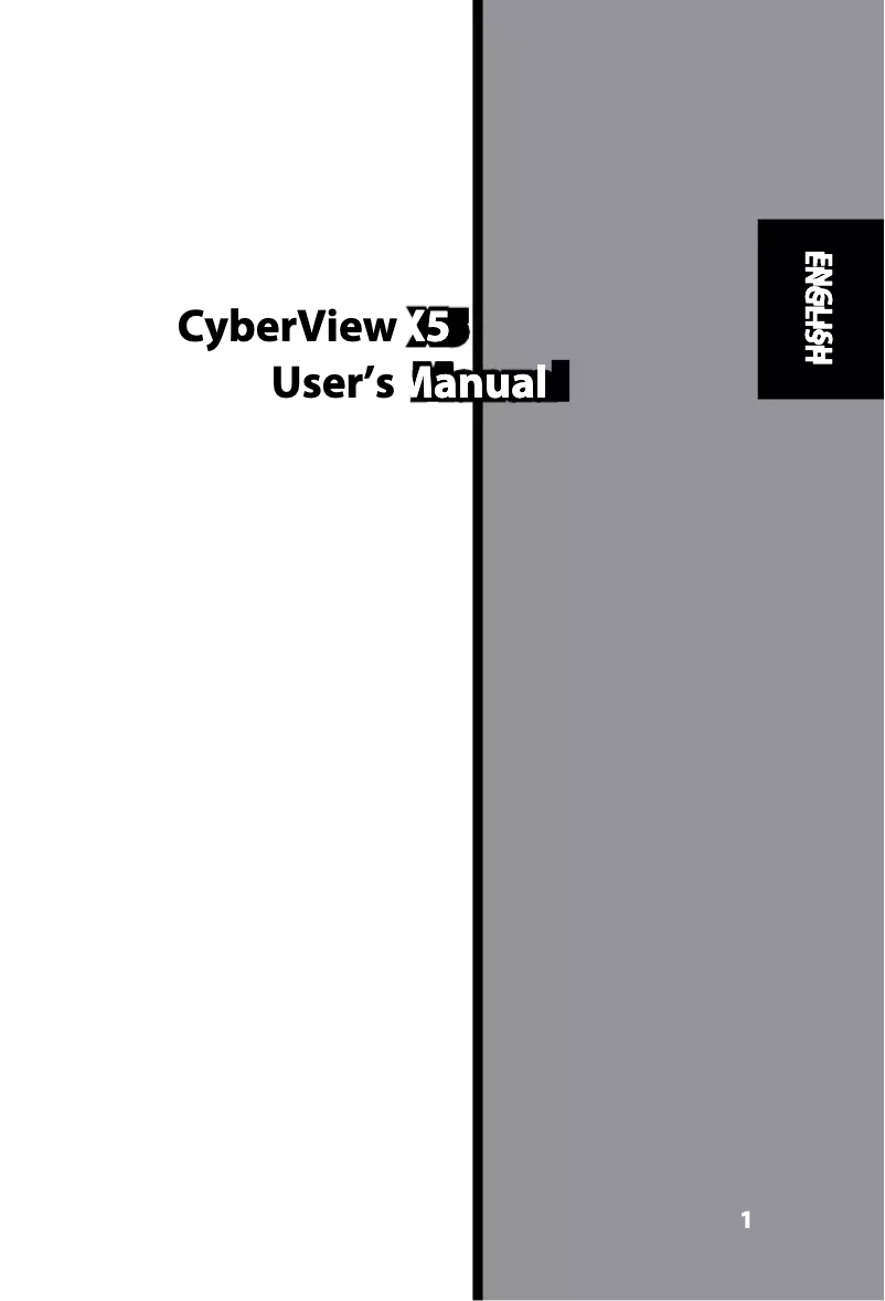 Page n°1 - Manuel utilisateur Braun CyberView X5