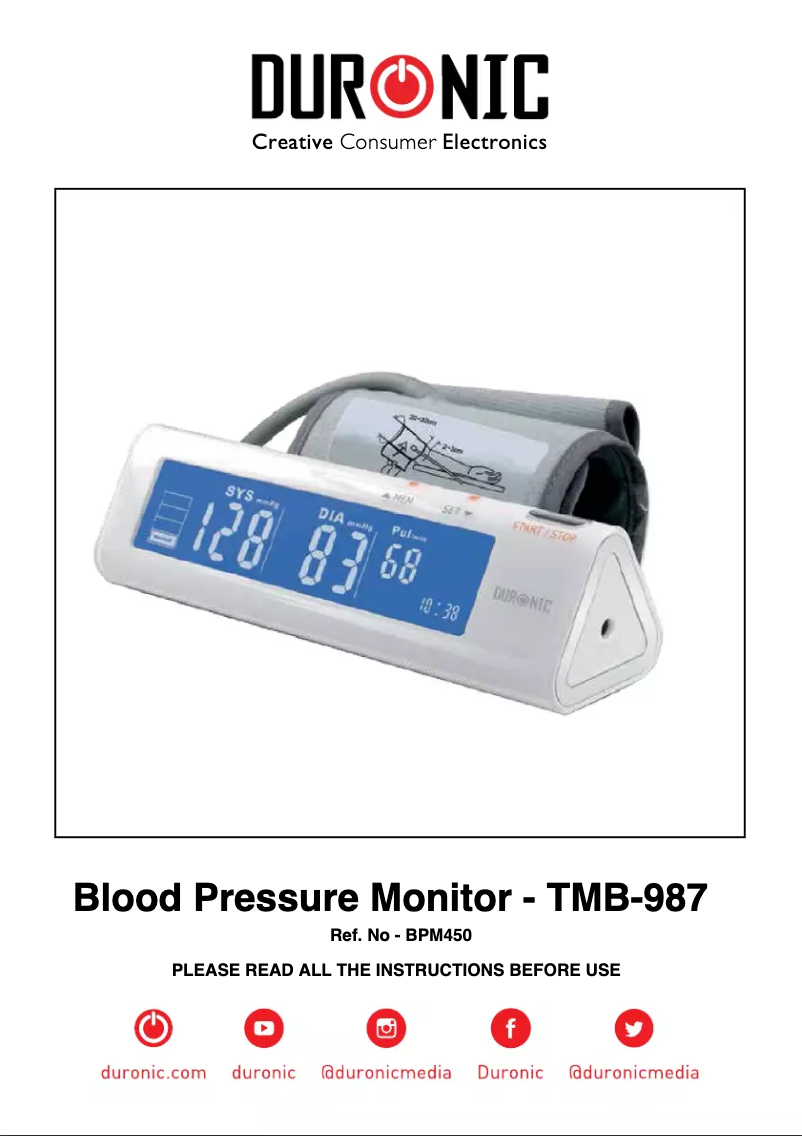 Image de la première page du manuel de l'appareil BPM450