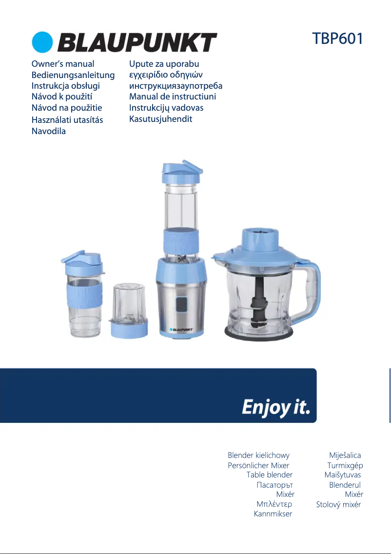 Page n°1 - Manuel utilisateur Blaupunkt TBP601