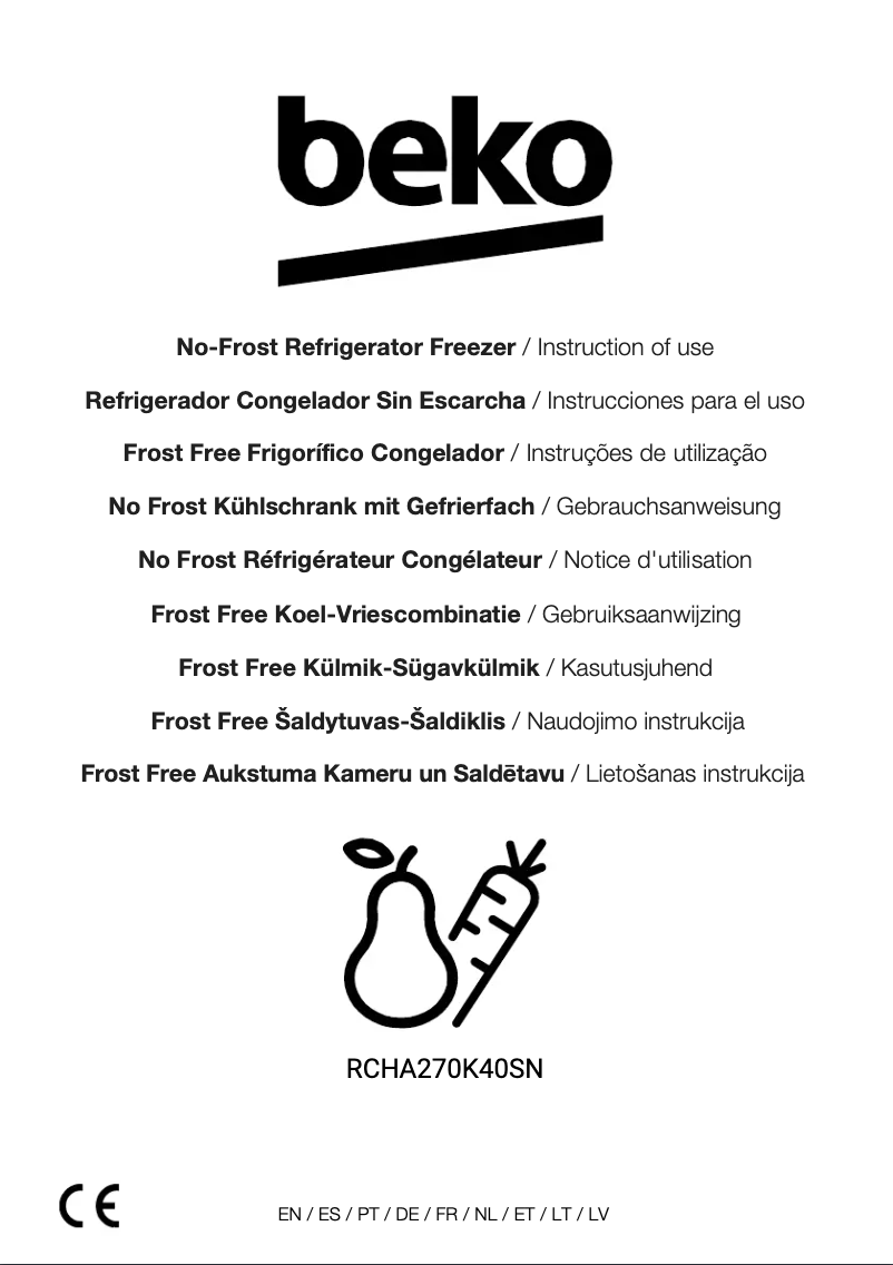 Image de la première page du manuel de l'appareil RCHA270K40SN