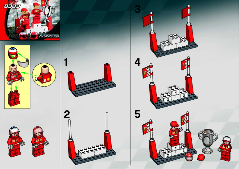 Page n°1 - Manuel utilisateur Lego M. Schumacher & R. Barrichello