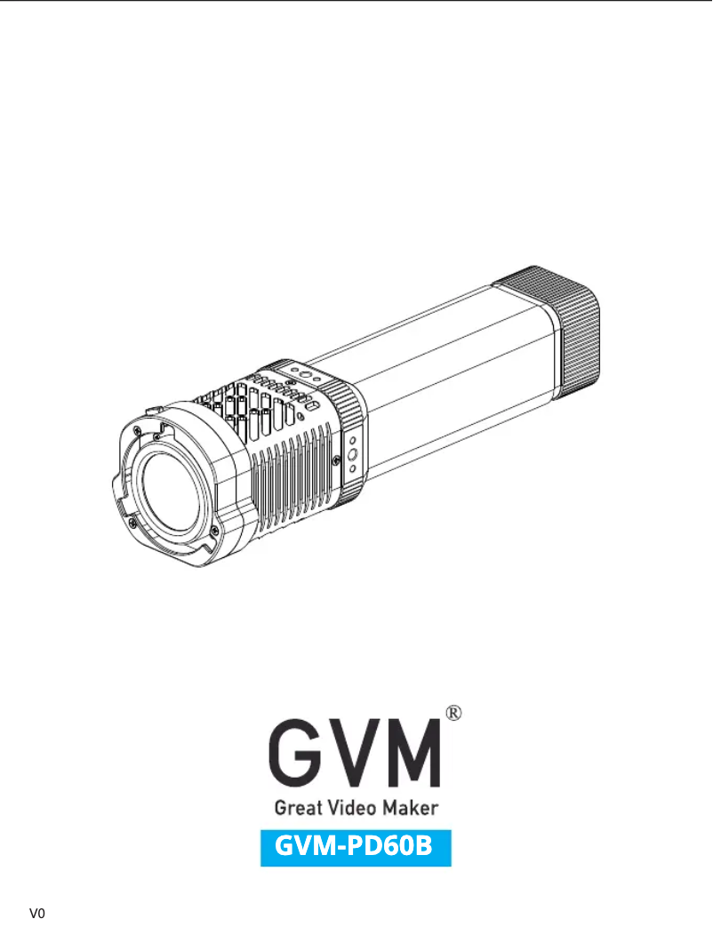 Image de la première page du manuel de l'appareil GVM-PD60B