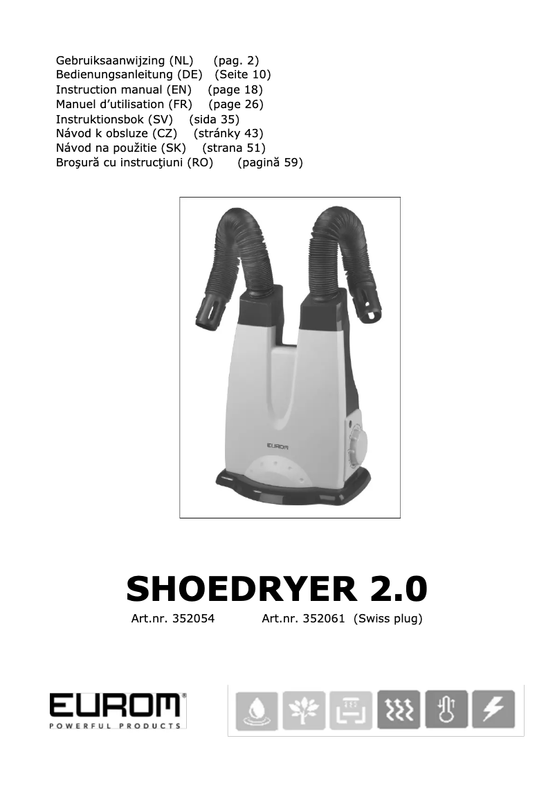 Image de la première page du manuel de l'appareil Shoe-Dryer 2.0