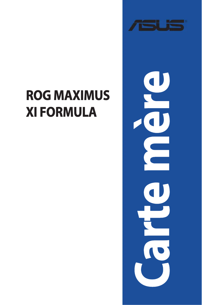 Page 1 de la notice Manuel utilisateur Asus ROG Maximus XI Formula